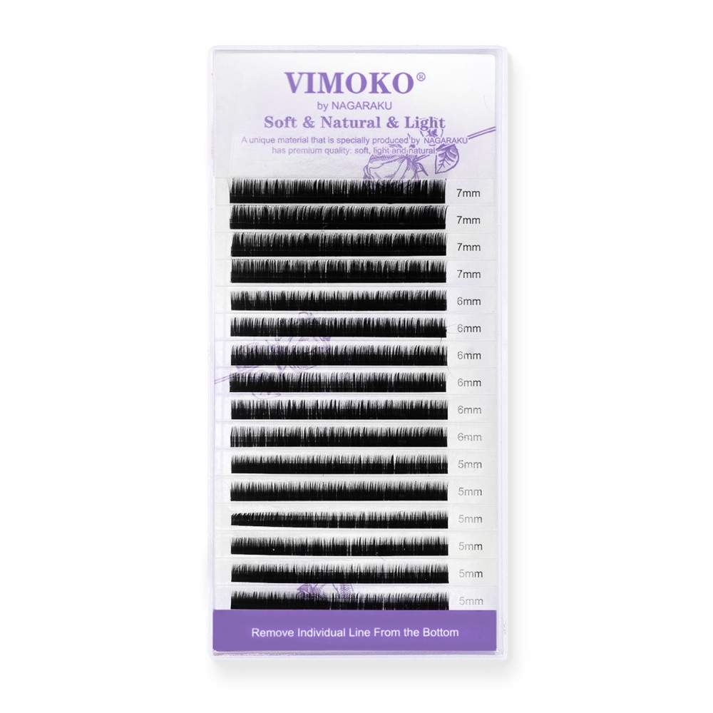 Lash extensions Vimoko by Nagaraku C MIX small lengths 5-7mm