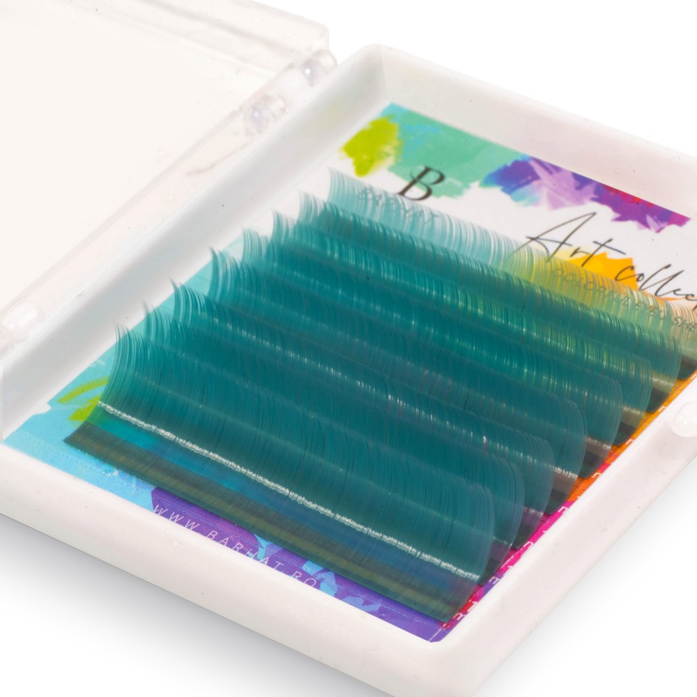 Colorful lash extensions Barhat Art Collection MIX 8 lines O.Blue