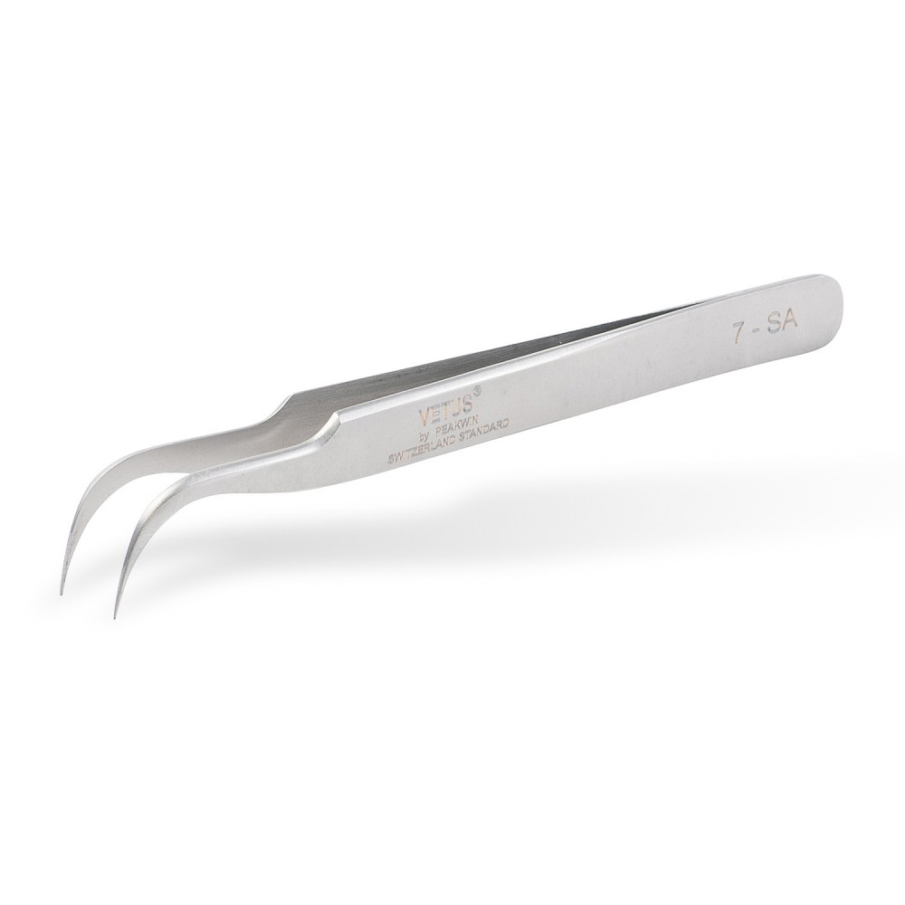 Lash tweezers 7SA slightly curved