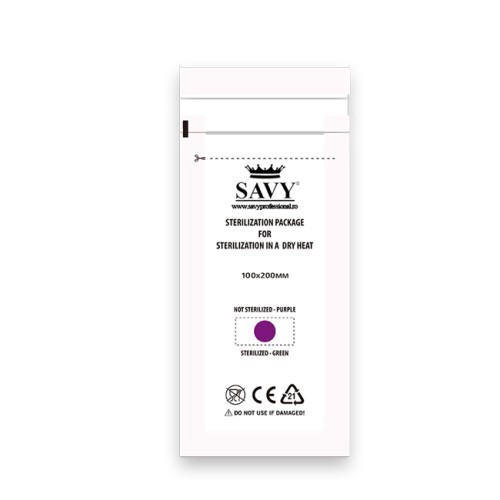 Self-Sealing Sanitizing Bags 100 x 200 mm Set 100 Pcs, Savyprofessional