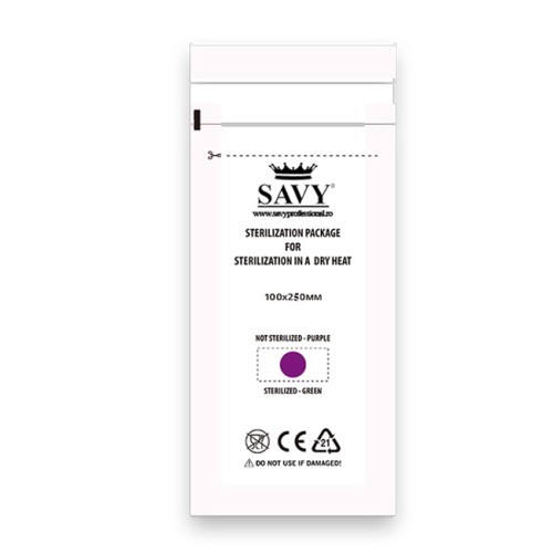 Self-Sealing Sanitizing Bags 100 x 250 mm Set 100 Pcs, Savyprofessional