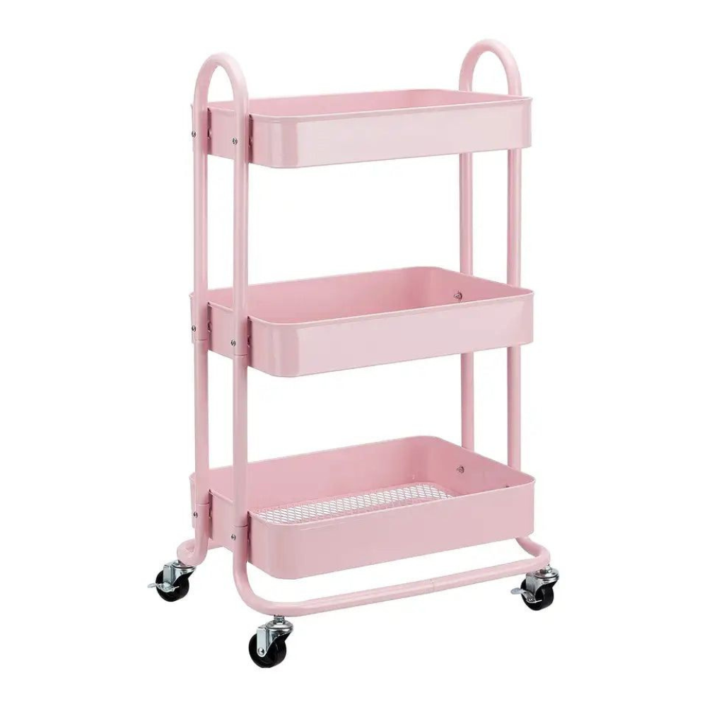 Metallic Apprentice with Wheels and 3 Storage Shelves – Barhat