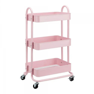 Metallic Apprentice with Wheels and 3 Storage Shelves – Barhat
